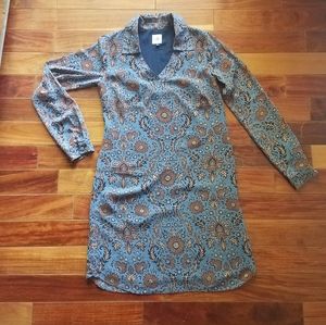 Cabi Long sleeve Boho Paisley Dress